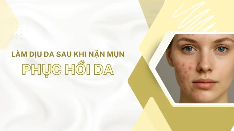 Làm dịu da sau khi nặn mụn